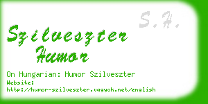 szilveszter humor business card
